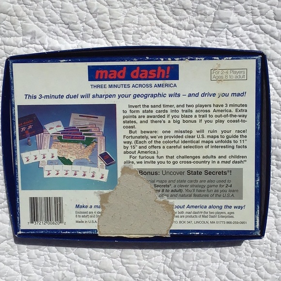 Mad Dash! Three Minutes Across America Card Deck Game - Picture 8 of 8